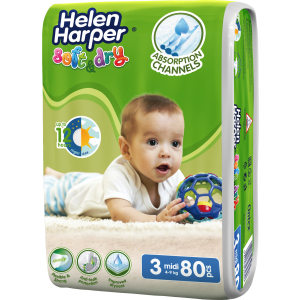 Підгузки Helen Harper Soft&Dry Midi 4-9 кг 80 шт (5411416060178) краща модель в Кривому Розі