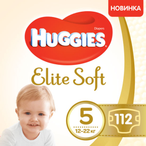 Підгузки Huggies Elite Soft 5 12-22 кг 112 шт (5029054566237) в Кривому Розі