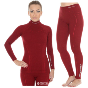 Комплект термобелья женский Brubeck Extreme Wool LS11930-LE11130 XL Burgundy (5902487062210) лучшая модель в Кривом Роге