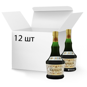 Упаковка Бренді Тиса Карпати 8 років витримки 43% 0.5 л x 12 шт (4820139280397) надійний