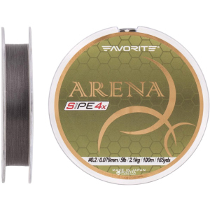 Шнур Favorite Arena PE 4x 100 м # 0.2/0.076 мм 2.1 кг Сріблястий (16931093) краща модель в Кривому Розі