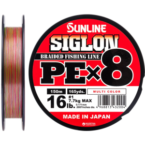 Шнур Sunline Siglon PE х8 150 м # 1.0/0.171 мм 7.7 кг Різнокольоровий (16581001) ТОП в Кривому Розі