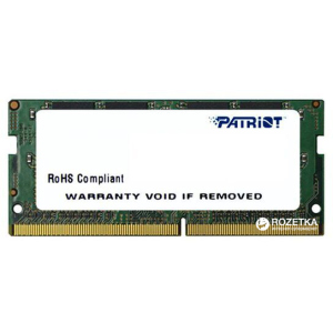 Оперативна пам'ять Patriot SODIMM DDR4-2400 4096MB PC4-19200 Signature Line (PSD44G240082S) краща модель в Кривому Розі