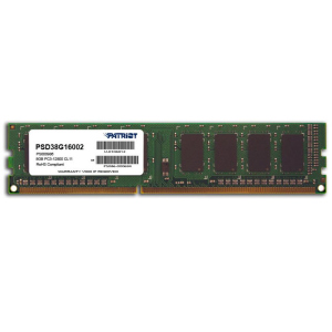 Модуль пам&яті для комп&ютера DDR3 8GB 1600 MHz Patriot (PSD38G16002) рейтинг