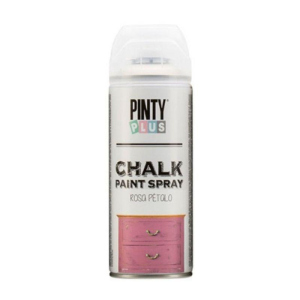 Фарба-аерозоль на водній основі PINTYPLUS Chalk-finish 400мл рожевий темний (8429576230604) ТОП в Кривому Розі