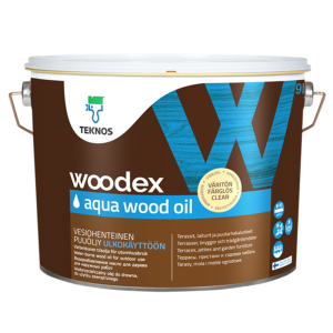 Масло влагозащитное TEKNOS WOODEX AQUA WOOD OIL для древесины 9л рейтинг