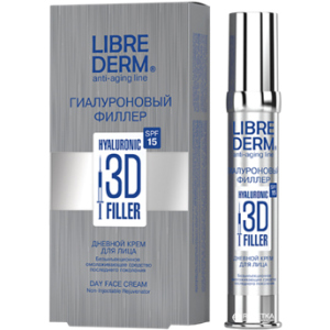 Гиалуроновый 3D филлер дневной крем для лица SPF 15 Librederm 30 мл (4620002184919) рейтинг