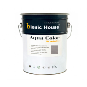 Краска для дерева Bionic-House Aqua Color UV-protect 10л Пепел А117 в Кривом Роге