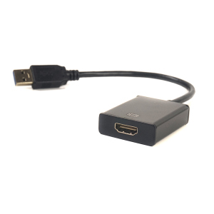 Кабель-перехідник PowerPlant USB 3.0 M - HDMI Female (CA910373)