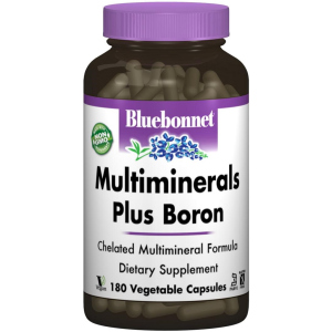 Минералы Bluebonnet Nutrition Мультиминералы + Бор с Железом 180 гелевых капсул (743715002128)