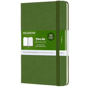 Нотатник Moleskine Two-Go 11.5 x 17.5 см 144 сторінки Зелена (8058647620190) ТОП в Кривому Розі