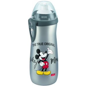 Поильник NUK Disney Mickey Sport с насадкой тяни-толкай 450 мл черный с серым (4008600400684) в Кривом Роге