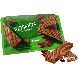 Упаковка вафель Roshen Wafers Шоколад 40 шт х 72 г (4823077633808) надійний