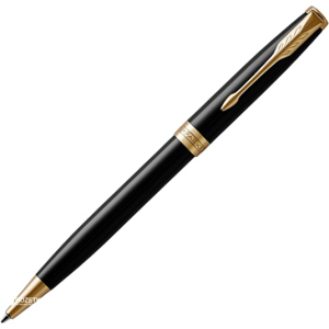 Ручка кулькова Parker Sonnet 17 Black Lacquer GT BP Чорна Чорний корпус (86 032) ТОП в Кривому Розі