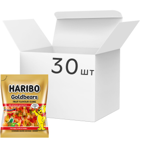 Упаковка конфет жевательных HARIBO Gold bears 80 г х 30 шт (9002975308397) лучшая модель в Кривом Роге