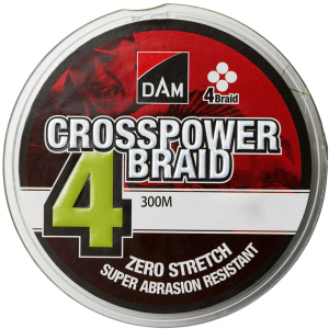 Шнур DAM Crosspower 4-Braid 300 м 0.10 мм 4.5 кг Зелений (65841) ТОП в Кривому Розі