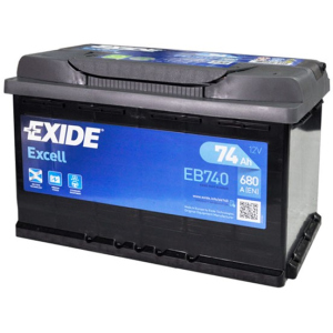 хороша модель Автомобільний акумулятор Exide Excell 6СТ-74 (EB740) 74 Аг (-/+) Euro 680 А (EB740)