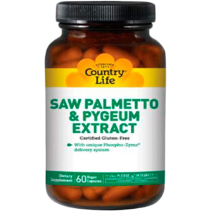 Натуральна добавка Country Life Saw Palmetto Pygeum Extract (Екстракт сереноа та кори африканської сливи) 60 капсул (015794092858) ТОП в Кривому Розі