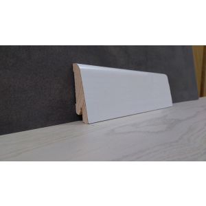 Плинтус деревянный шпонированный Kluchuk White Plinth Євро 60х19х2200 Белый KLW01 лучшая модель в Кривом Роге