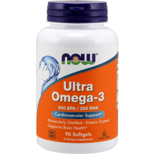 Жирні кислоти Now Foods Ultra Omega-3 90 желатинових капсул (733739016614)
