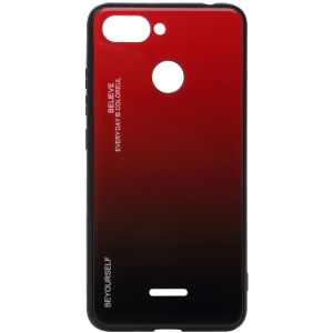 Панель BeCover Gradient Glass для Xiaomi Redmi 6/6A Red-Black