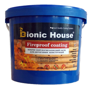 Вогнезахисна фарба для дерева Bionic House "Fireproof coating" 5кг краща модель в Кривому Розі