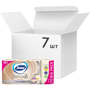 Упаковка туалетной бумаги Zewa Deluxe трехслойной Арома Спа 7 шт по 8 рулонов (7322540569506) в Кривом Роге