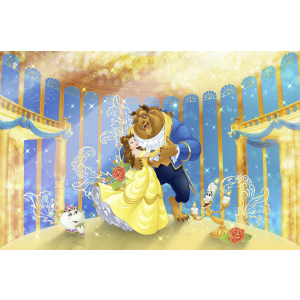 хороша модель Фотошпалери паперові Komar Beauty and the Beast Танець Красуні та Чудовиська 368x254 см 8 сегментів (8-4022)