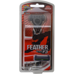 Станок для бритья Feather F3 Кассетный + 2 запасных лезвия (4902470463407) ТОП в Кривом Роге