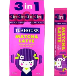 Матча латте Teahouse с сахаром 3 в 1 в стиках 10 шт x 15 г (4820209840971) лучшая модель в Кривом Роге