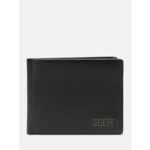 Чоловічий шкіряний портмоне Guess SM2510-LEA24 Black (7613395753203) краща модель в Кривому Розі