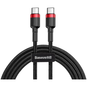 Кабель Baseus Cafule USB Type-C 3A 60W 1.0 м Black/Red (CATKLF-G91) в Кривом Роге