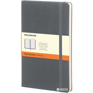 Нотатник Moleskine Classic 9 x 14 см 192 сторінки в лінійку Сіра (8051272892062) в Кривому Розі