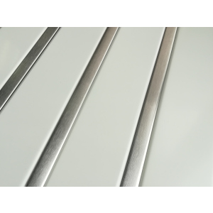 Реечный алюминиевый потолок Allux белый матовый - нержавейка сатин комплект 190 см х 220 см в Кривом Роге