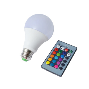 хорошая модель RGB LED лампа BauTech Е27 15вт 16 цветов Светодиодная (1002-565-05)