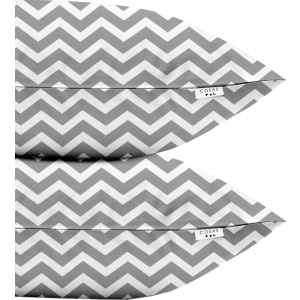 Набір наволочок Cosas Бязь Set Pillow ZigZag 40х60 см 2 шт Grey (4822052024874) ТОП в Кривому Розі