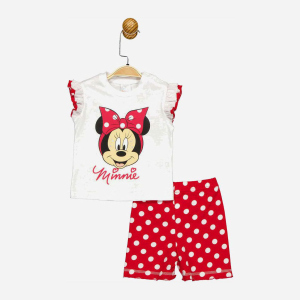 хороша модель Костюм (майка + шорти) Disney Minni Mouse MN17355 80-86 см Біло-червоний (8691109875082)