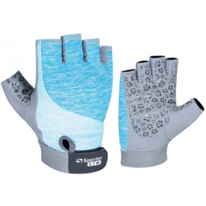 Рукавички тренувальні Sporter Gym Women Fitness Gloves (235.7 A) M Grey/Blue (2009999014607) в Кривому Розі