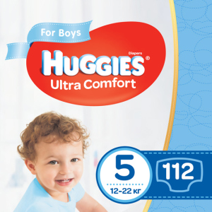 Підгузки Huggies Ultra Comfort 5 Mega для хлопчиків 112 шт (56x2) (5029054218136) надійний