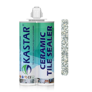 Двухкомпонентная эпоксидная затирка Kastar Ceramic Tile Sealant Shining Silver/Серебристый, 400мл.