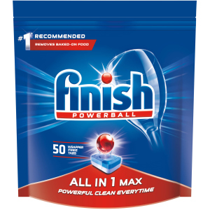 Таблетки для посудомийних машин FINISH All in 1 Max 50 шт (5900627062359/5997321733524) в Кривому Розі