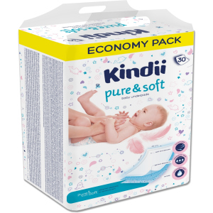 Одноразові пелюшки для дітей Kindii Pure & Soft 60х40 30 шт (5900095032304) ТОП в Кривому Розі