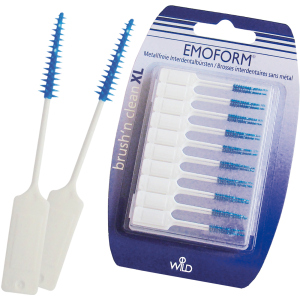 Безметалеві міжзубні щітки Dr. Wild Emoform Brush'n clean XL із фторидом натрію 20 шт (7611841139809) (11.4506) краща модель в Кривому Розі