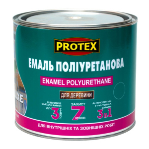 Емаль поліуретанова для дерева LUXE PROTEX 2.4кг чорна