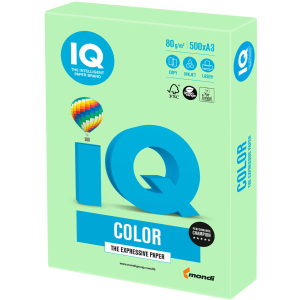 Бумага офисная IQ Color MG28 A3 80 г/м2 500 листов Зеленая (9003974402727) лучшая модель в Кривом Роге