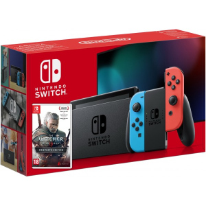 Nintendo Switch Neon Blue-Red (Upgraded version) + Игра The Witcher 3: Wild Hunt Complete Edition (русская версия) ТОП в Кривом Роге