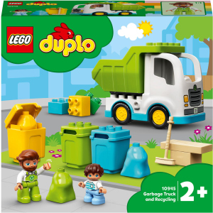 Конструктор LEGO DUPLO Мусоровоз и контейнеры для раздельного сбора мусора 19 деталей (10945) в Кривом Роге