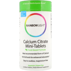 Вітаміни Rainbow Light цитрат кальцію Calcium Citrate Mini-Tablets 120 міні таблетки (21888202119) ТОП в Кривому Розі