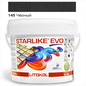 Эпоксидная затирка Litokol Starlike EVO 145 Чёрная 2,5кг ТОП в Кривом Роге