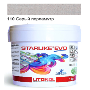 Эпоксидная затирка Litokol Starlike EVO 110 Серый перламутр (серая) 1кг